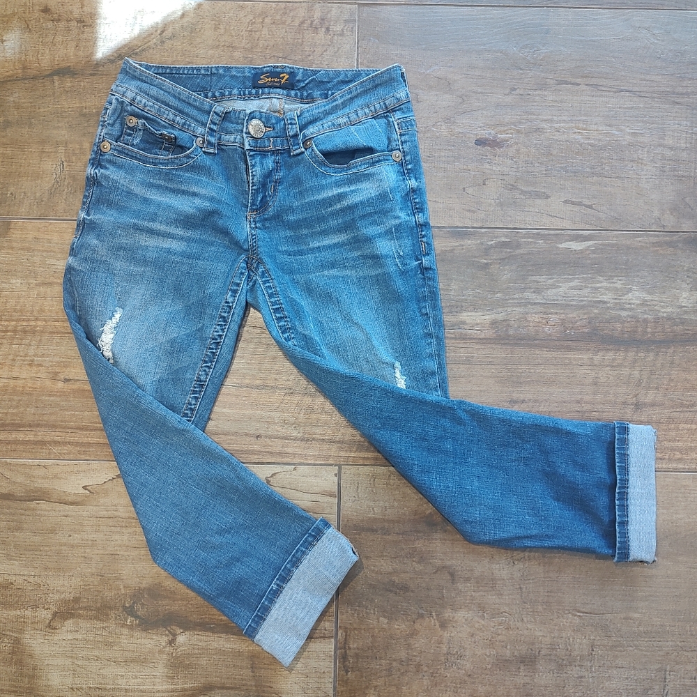 7 For All Mankind Crop Skinny Jeans